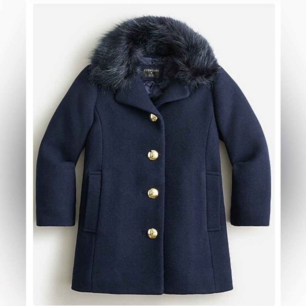 J. Crew crewcuts Stadium-cloth topcoat, Size: 10, Color: Navy